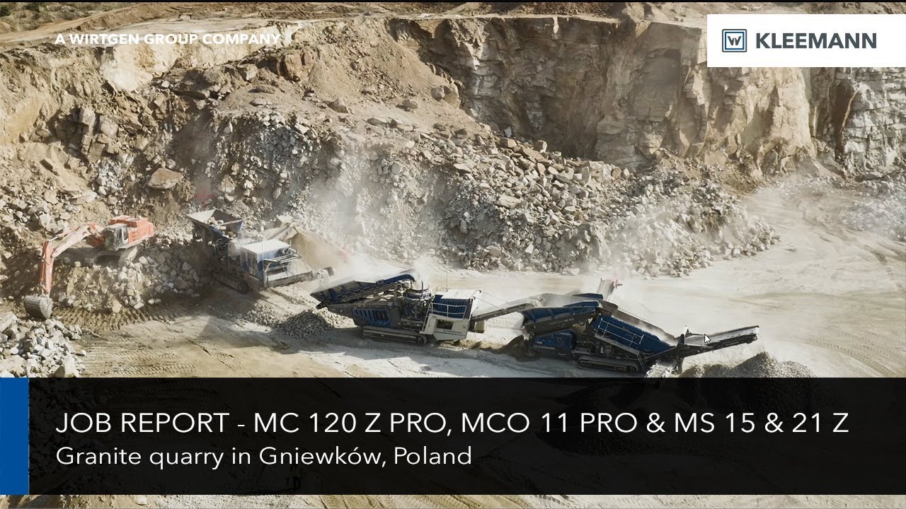 KLEEMANN MC 120 Z, MCO 11 PRO, MS 15 Z, MC 120 Z PRO & MS 21 Z crushing granite in Poland