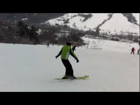 Chyrowa 900 m pierwszy zjazd Karoliny 11 lat sylwester 2011