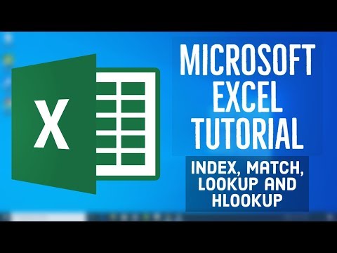 Microsoft Excel Tutorial How to use Index Match Lookup and HLookup in Excel