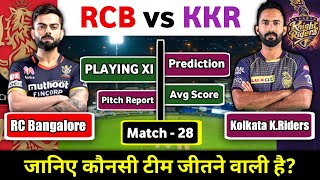 IPL 2020 RCB vs KKR Playing 11, Pitch Report, H2H Prediction | Royal Challengers Bangalore v Kolkata