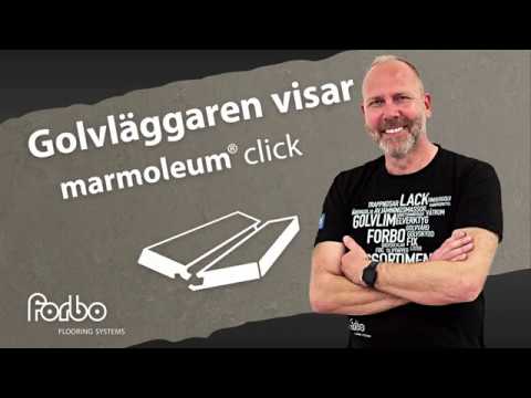 Golvläggaren visar Marmoleum Click | E-learning