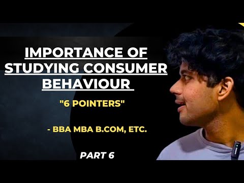 Consumer Behaviour Introduction And Definition Part 1 For All Universities BBA MBA
