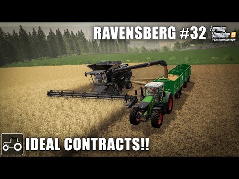 Contract Harvesting Wheat, Barley & Canola - Ravensberg #32 Farming Simulator 19 Timelapse