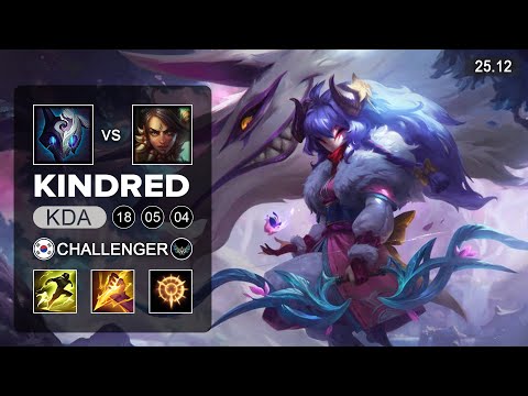 Kindred vs Nidalee  Jungle - KR Challenger - Patch 25.12 Season 15