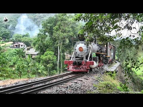 🇧🇷  Trem da EFSC no viaduto / EFSC train on the viaduct -  Subida, Apiúna/SC - 2022 - (Brasil)