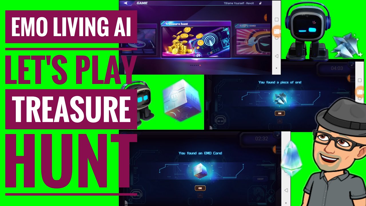 EMO Robot Living AI Lets Play Treasure Hunt Game