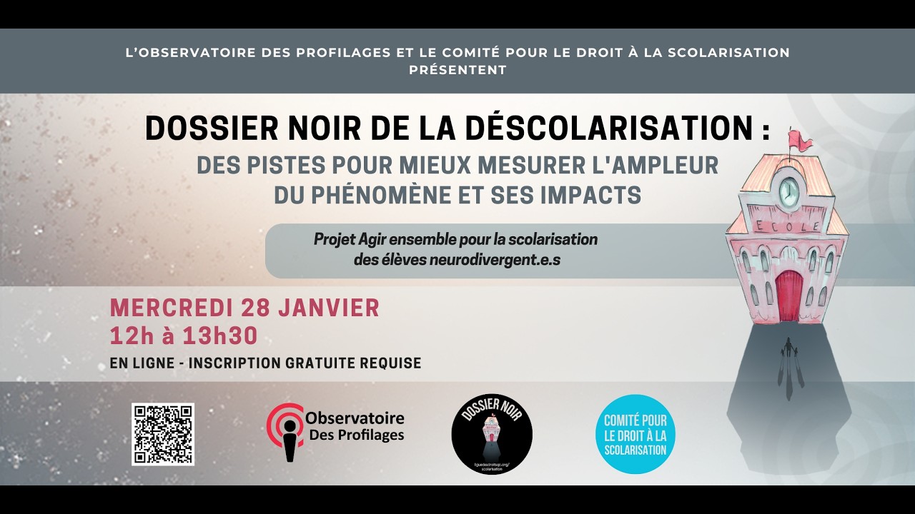Webinaire Dossier noir de la déscolarisation: des pistes pour mieux mesurer l’ampleur du phénomène et ses impacts