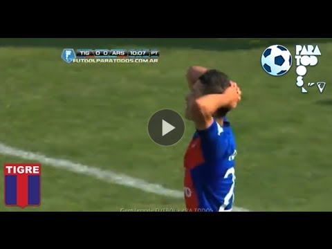 Ocasión de Janson. Tigre - Arsenal. Fecha 12. Torneo Inicial 2013. Fútbol Para Todos