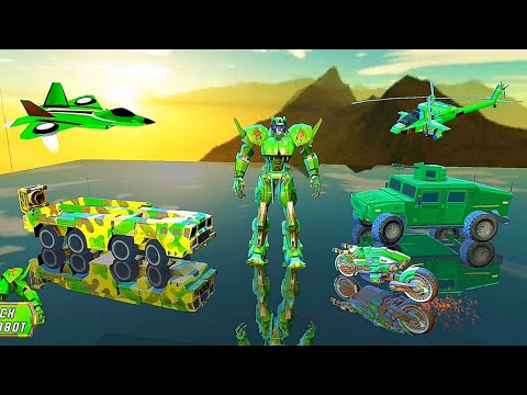 Army Robot Multiple Transformation War: Jet Robot Bike Tank Game 2021 - Android iOS Gameplay