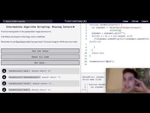 Freecodecamp Intermediate Algorithm Missing Letters