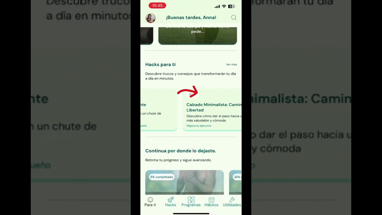 Píldora 4:  Sección Para tí |  Hacktua App