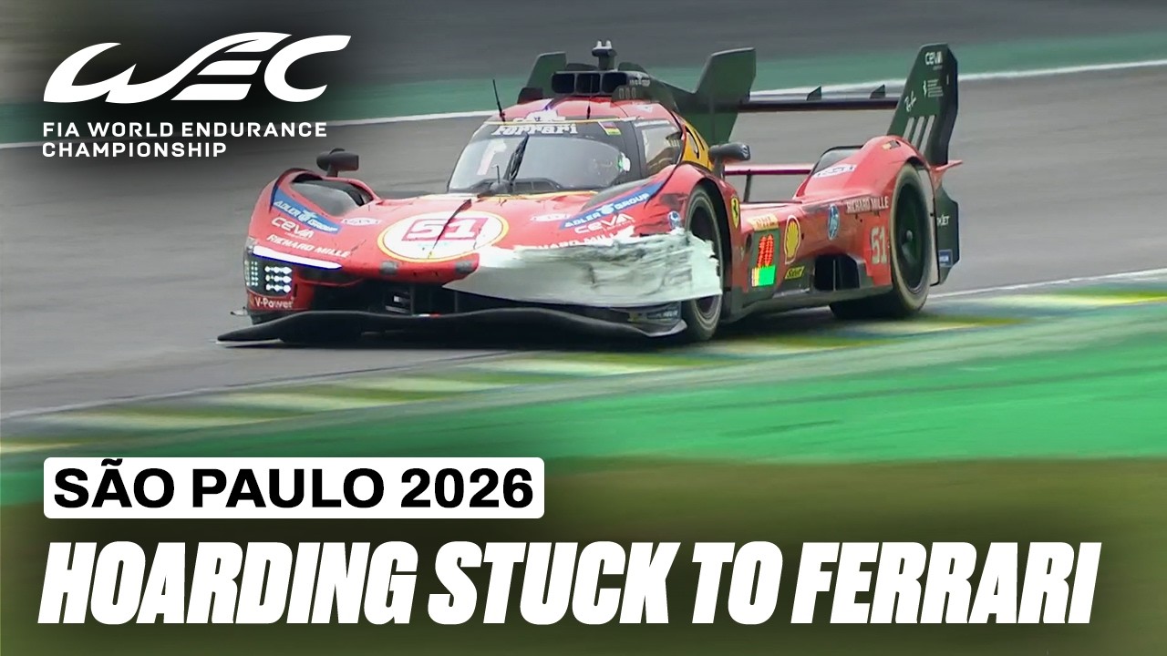 Ferrari Hits the Barriers and Picks Up Hoarding | Rolex 6 Hours of São Paulo 2026 | FIA WEC