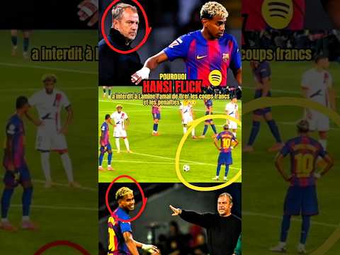 Pourquoi Hansi Flick a interdit à Lamine Yamal de tirer les coups francs et les penalties. 🤔😳 #yamal