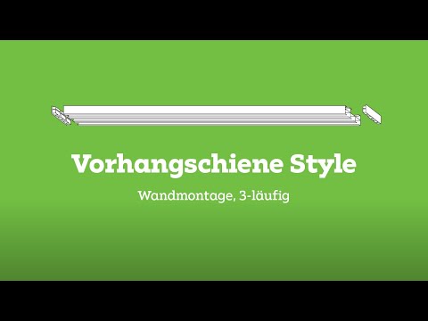 mömax Montageanleitung - Vorhangschiene Style 3-läufig Wandmontage