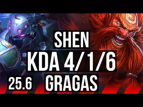 SHEN vs GRAGAS (TOP) | 4/1/6 | EUW Diamond | 25.6
