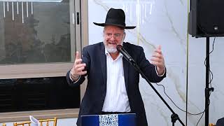 הרב ברוך רוזנבלום בנאום חוצב להבות לרגל סיום הש"ס לחניכי בני הישיבות