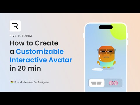 How to Create a Customizable Interactive Avatar in Rive in  20 Minutes! + Free File