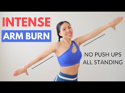 Lose armpit fat, bra bulge, toned slimmer arms in 2 week standing workout, no pushups. Intense burn🔥