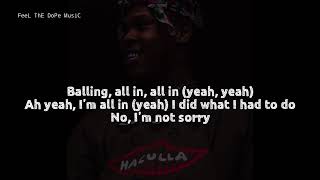Nasty C "All in" Lyrics.