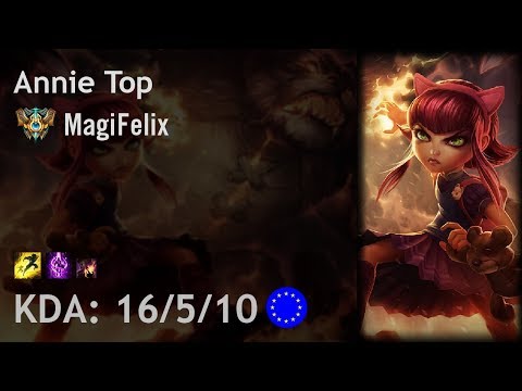 Annie Top vs Gnar - MagiFelix - EUW Challenger Patch 7.15