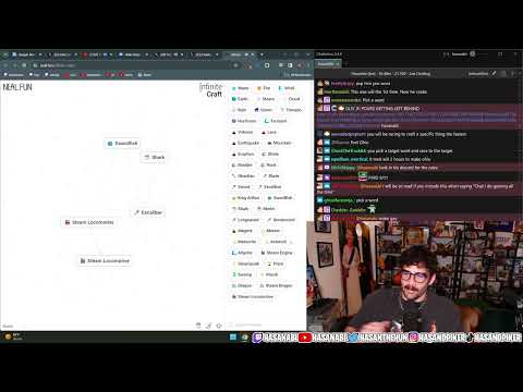 Infinite Craft (An Endless Crafting Game) / Gaming With HasanAbi Reacts / Playing On Pc