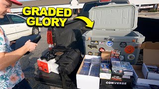 He hid GRADED SPORTS CARDS in a COOLER.