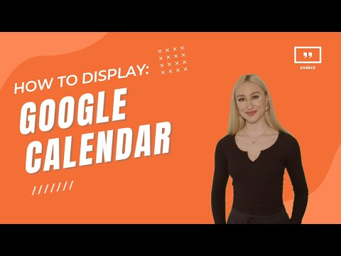 How to get a Google Calendar on a Wall-mounted Screen