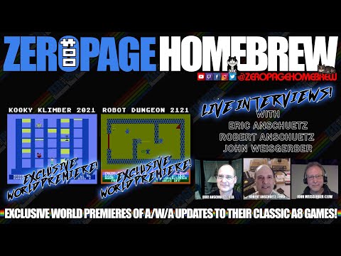 INTERVIEW with A/W/A Team & EXCLUSIVE WORLD DEBUTS of Kooky Klimber, Robot Dungeon + for Atari 8bit!