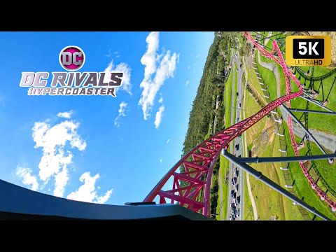 DC Rivals Hyper Coaster Front Row POV [5K] Warner Brothers Movie World
