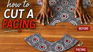 How to Cut a Neckline Facing Step by Step