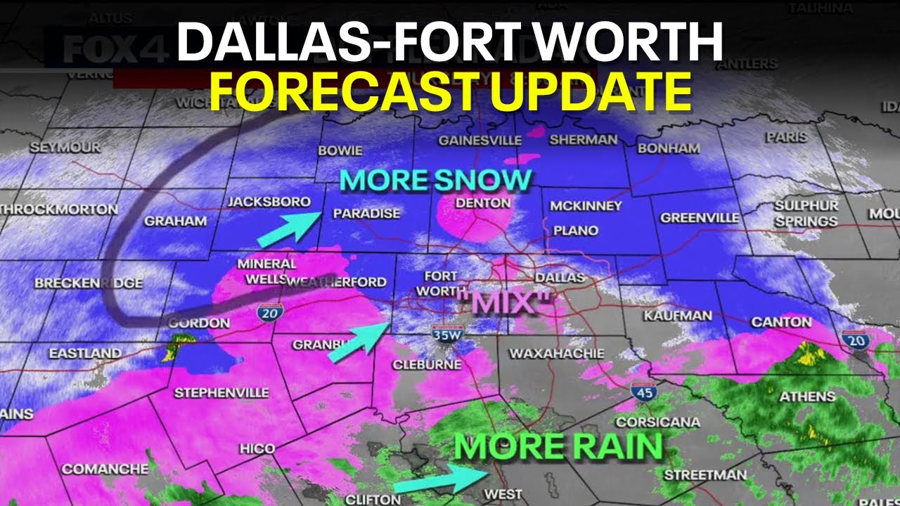 Dallas weather: Snow, wintry mix in DFW | 8:45 am update