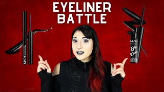 Der beste schwarze Gothic-Eyeliner – Vergleich schwarzer Eyeliner: NYX Epic Wear vs. NYX Matte