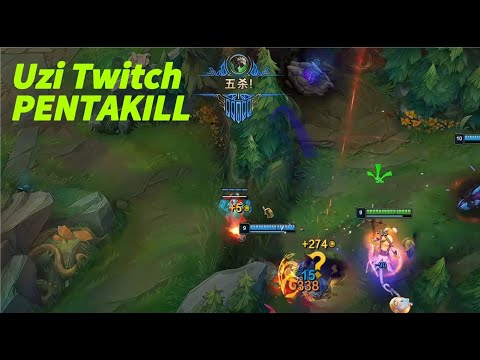 Uzi Twitch: He is the GOD of Twitch! *CRAZY PENTAKILL*