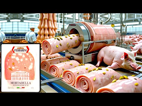 How PIGS Become the World’s Favorite ITALIAN MORTADELLA - How ITALIAN MORTADELLA is Made in Factory