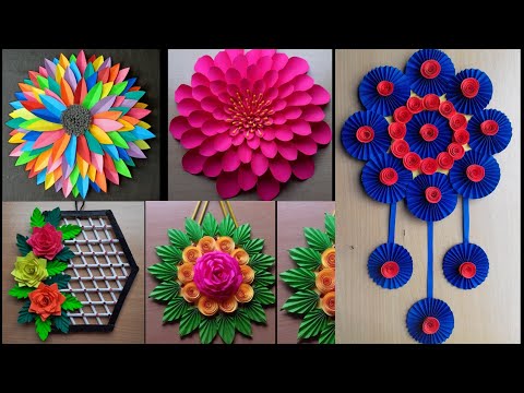 5 Beautiful Paper Flower Wall Hanging Ideas | Home Decor Ideas | Wall Hanging Ideas