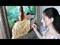 The Most Intricate Fabric I Ve Ever Painted Oil Painting Time Lapse
