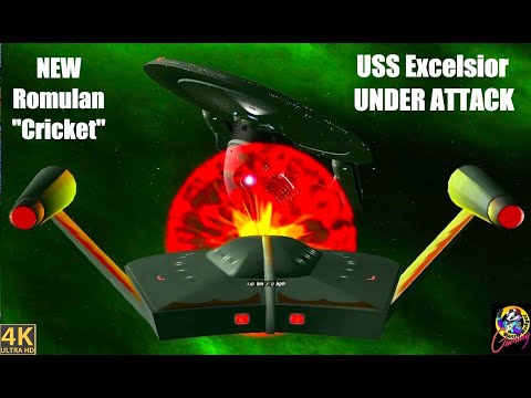 Captain SULU Under Attack!  USS Excelsior Romulan BOP Star Trek The Original Series Ship Battles -