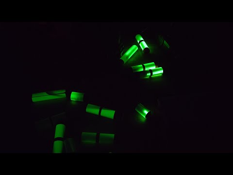 Messing around with glow-in-the-dark tape on half mega darts
