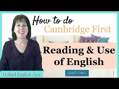How to do the Cambridge FCE Reading and Use of English Exam - part two