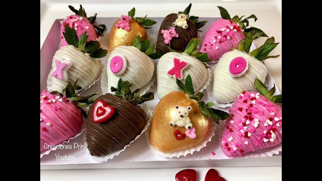 Fresas cubiertas de chocolate Para negocio o mesa de postres