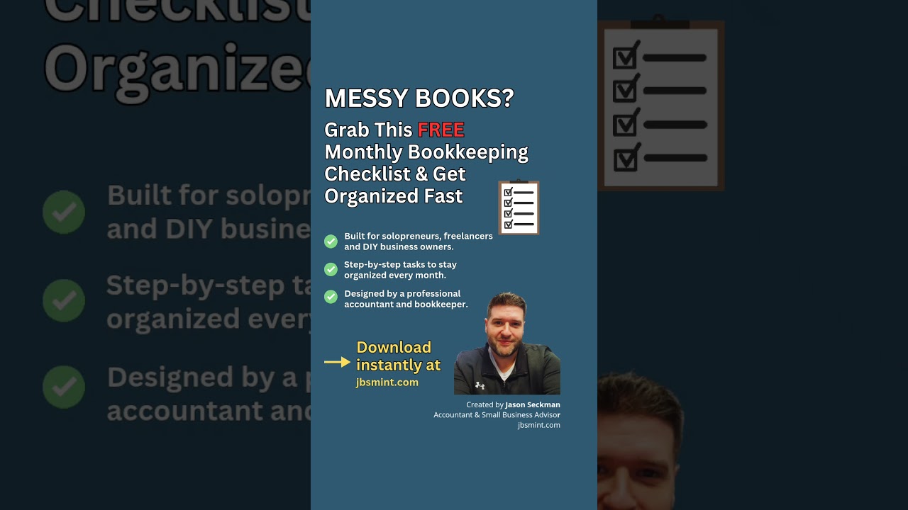 Free Monthly Bookkeeping Checklist (link in bio)
