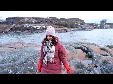 Viagem a Suomenlinna durante o inverno em Helsinque