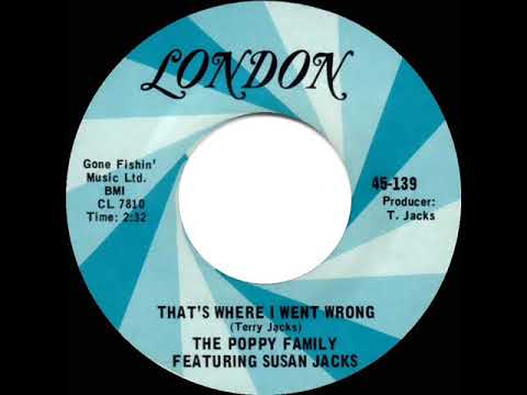 1970 HITS ARCHIVE: That’s Where I Went Wrong - Poppy Family (mono 45)