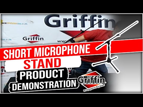 GRIFFIN Short Boom Mic Stand (Low Profile-X Series) – Tripod Mount for Kick Drum, Guitar Amps, Studio Desks, Singing & Home Recording Use image 16