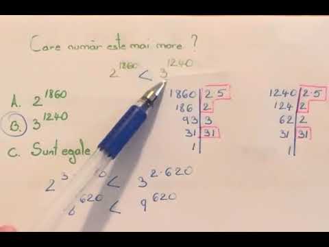 Compararea puterilor cu baze diferite și exponenți diferiți