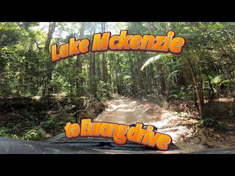 Driving from Lake Mckenzie to Eurong full coverage of the track, QLD, Australia