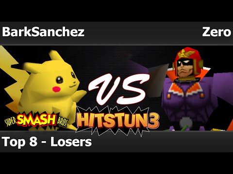 Hitstun 3 Smash 64 - BarkSanchez (Pikachu) vs Zero (C Falcon, Pikachu) - Top 8 - Losers