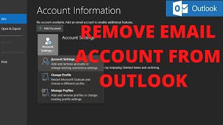 Remove Email Account from Outlook