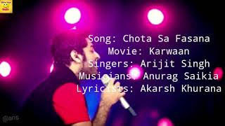 Chotasa fasana full song ARIJIT SINGH