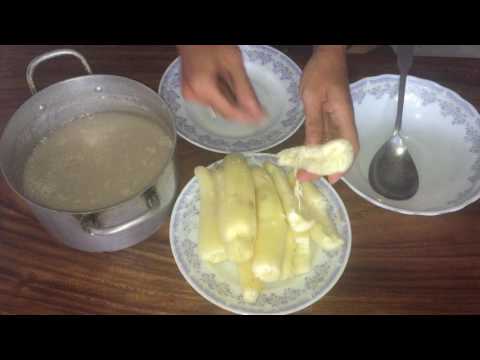 Asia dessert, Cassava with sweet coconut milk, Cambodian recipe